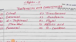 Terpenoids and carotenoids Basic introduction By Mukesh Kumar Jangid MSc final Paper 3 [upl. by Romina27]