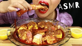 DESHELLED SEAFOOD BOIL SOAKED IN BLOVES SAUCE  ASMR No Talking [upl. by Nalliuq]