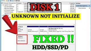 HDD unknown Not initialized in Windows 10 under Different Situations  MBR Rebuild Problem [upl. by Christal]