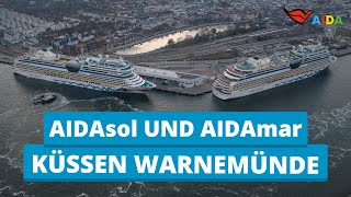 Doppelanlauf AIDAmar und AIDAsol amp Saisoneröffnung in Warnemünde [upl. by Jobi]