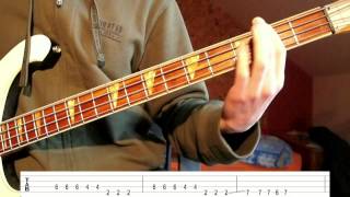 Everything Everything  Kemosabe bass cover with TABS on screen [upl. by Sima229]