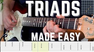 Triads made easy  Learn all the major triad shapes in 3 simple steps [upl. by Acinok984]