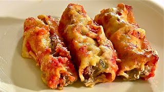 Cannelloni mit Rinderhack FüllungCannelloni mit HackfleischTomatensauce und Bechamelsauce [upl. by Attej877]