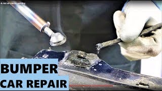 Car Bumper repair plastic amp Hot air plastic welding [upl. by Feune]