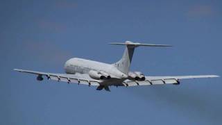 Royal Air Force VC10 taking off from Hannover Airport [upl. by Kimble]