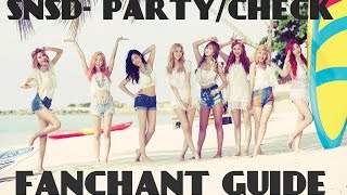 SNSD Fanchant Guide CheckParty [upl. by Lipinski]