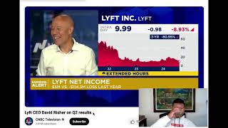 Lyft Q2 Earnings Report with Lyft CEO  Risher thanked his team does that include the drivers [upl. by Natale673]