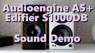 Edifier S1000DB vs Audioengine A5  Sound Demo w Bass Test [upl. by Mahan]