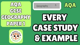 EVERY CASE STUDY amp EXAMPLE  GCSE Geography Paper 1 [upl. by Corsetti]