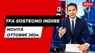 Tfa Sostegno INDIRE ultime novità Ottobre 2024 [upl. by Demmahom]