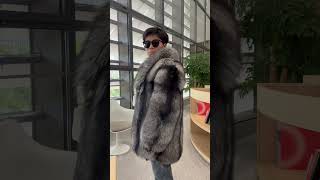 Silver fox fur coat music milliondollarbaby cover hiphop remix beats fashion outfit great [upl. by Esau]