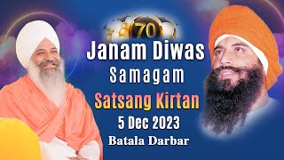 Live  70th Janam Diwas Samagam  5Dec2023  Sant Trilochan Darshan Das Ji  Batala Darbar [upl. by Enylecoj92]