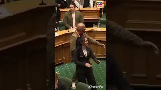 New Zealand MP in Parliament  गाना गाया yongestmp shorts worldnews mp shortsviral [upl. by Sirama]