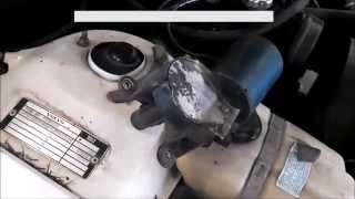 Wiper motor replacement Volvo 240 GL Install Remove Replace [upl. by Sarita]