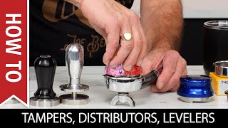 How To Espresso Tampers Distributors Levelers [upl. by Naylor85]