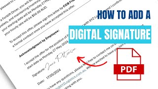 How to add a digital signature in Adobe Acrobat [upl. by Mcnelly]