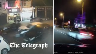 Speeding motorist destroys six cars in high street crash in Birmingham [upl. by Sivad]