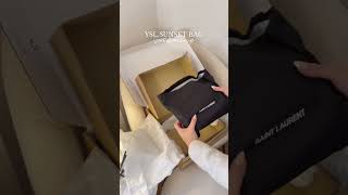 YSL Sunset Bag Unboxing 🖤 Unboxing YSL [upl. by Civ]