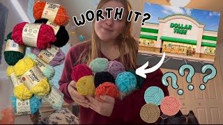 Dollar Tree Yarn Haul 💸 My Thoughts 💭 Afordable Yarn 🧶 [upl. by Reibaj]