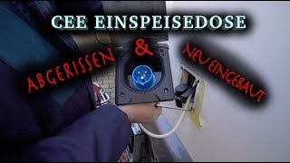 Wohnmobil  CEE Einspeisedose neu einbauen [upl. by Anatol776]