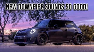 Widebody R56 Mini  Downpipe Install [upl. by Maxantia490]