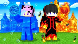 WATER King vs LAVA King Survival Battle in Minecraft [upl. by Chrystal]