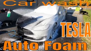 Tesla Wash With Bilt Hamber Touchless Auto Foam And Auto Wash [upl. by Knowles380]