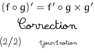 Dérivée de fonctions composées 22 correction [upl. by Bekelja]