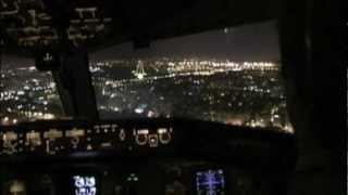 Great Lisbon Night Approach  Cockpit 757200 [upl. by Ahsaenat]