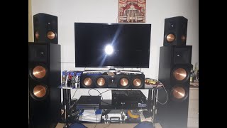 Shindy  Classic Clay Klipsch RP8000F  Nubert ATM  Denon x1400h Bass Test [upl. by Snahc778]