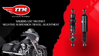 Wilbers LDC Nivomat Harley Davidson  Dynamic negative suspension travel HOW TO [upl. by Grussing705]