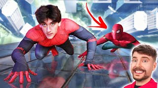 ¡MrBeast me hizo competir con SpiderMan en un rascacielos [upl. by Brynna456]