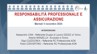 Responsabilità professionale e assicurazione [upl. by Eldon]