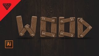 How To Create Wood Text Effect in Adobe Illustrator [upl. by Nadia]