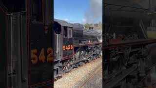 Black 5 5428 “Eric Treacy” running around at Whitby steamtrain britishrailways locomotive train [upl. by Cahilly]