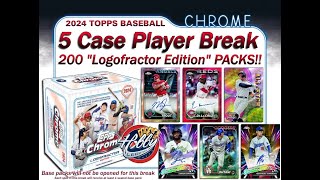 2024 Topps Chrome LOGOFRACTOR 200 PACK Player Break3 eBay 111224 [upl. by Akirret]