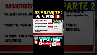 🇵🇪😱 ¿Primer Militarismo en el Perú Características historia peru republica divertido [upl. by Ayamahs]