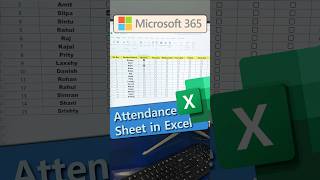 ✅ Attendance Sheet in Excel 💥Advance Trick Google Sheet shorts excel googlesheets ytviral [upl. by Sorrows639]