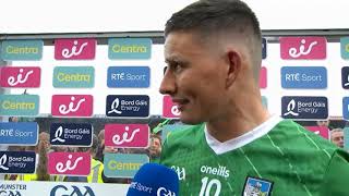 MAN OF THE MATCH GEAROID HEGARTY AFTER LIMERICK V CLARE  2024 MUNSTER HURLING FINAL [upl. by Poulter]