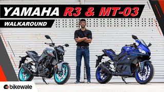 2023 Yamaha R3 and MT03 Walkaround  Launch Date Expected Price in India amp More  BikeWale [upl. by Dorinda89]