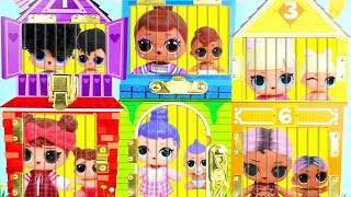 LOL Surprise Dolls Lils Lost in Wrong jail Doll House  Toy Egg Videos [upl. by Etnecniv]