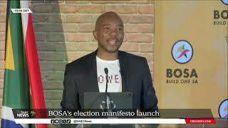 BOSAs election manifesto launch  We leave in different South Africas Mmusi Maimane [upl. by Horace]