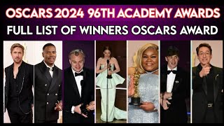 Oscars 2024 The 96th Academy Awards  Oscars AWard Full List of Winners OscarsAwardCillianMurphy [upl. by Ivel]