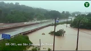 Chuva em Minas e Capitólio Veja vídeo que mostra destruição no Estado [upl. by Ettigdirb]