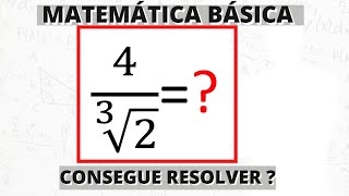 RACIONALIZAÇÃO DE DENOMINADORES  EXERCÍCIOS COM RAÍZ CÚBICA [upl. by Euqina]