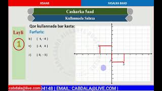 Xisaab fasalka 8aad cutubka 5aad casharka 5aad kullannada salaxa [upl. by Maitland]