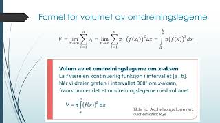 R2  Omdreiningslegeme  Volum graf om førsteaksen [upl. by Eellac]