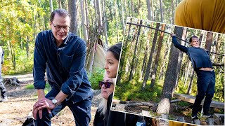 Prince Daniel of Sweden plays at activity course in Örebro [upl. by Johnstone]