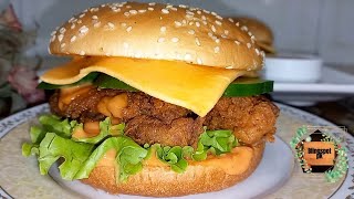 Zinger Burger  Kfc Style Zinger Burger With Secret Homemade Sauce  Crispy Zinger Burger Recipe [upl. by Einama]