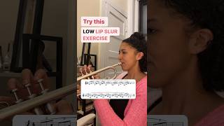 Struggling with low range lip slurs Try this exercise 🙌🏼 trumpet trumpetpractice [upl. by Neom]